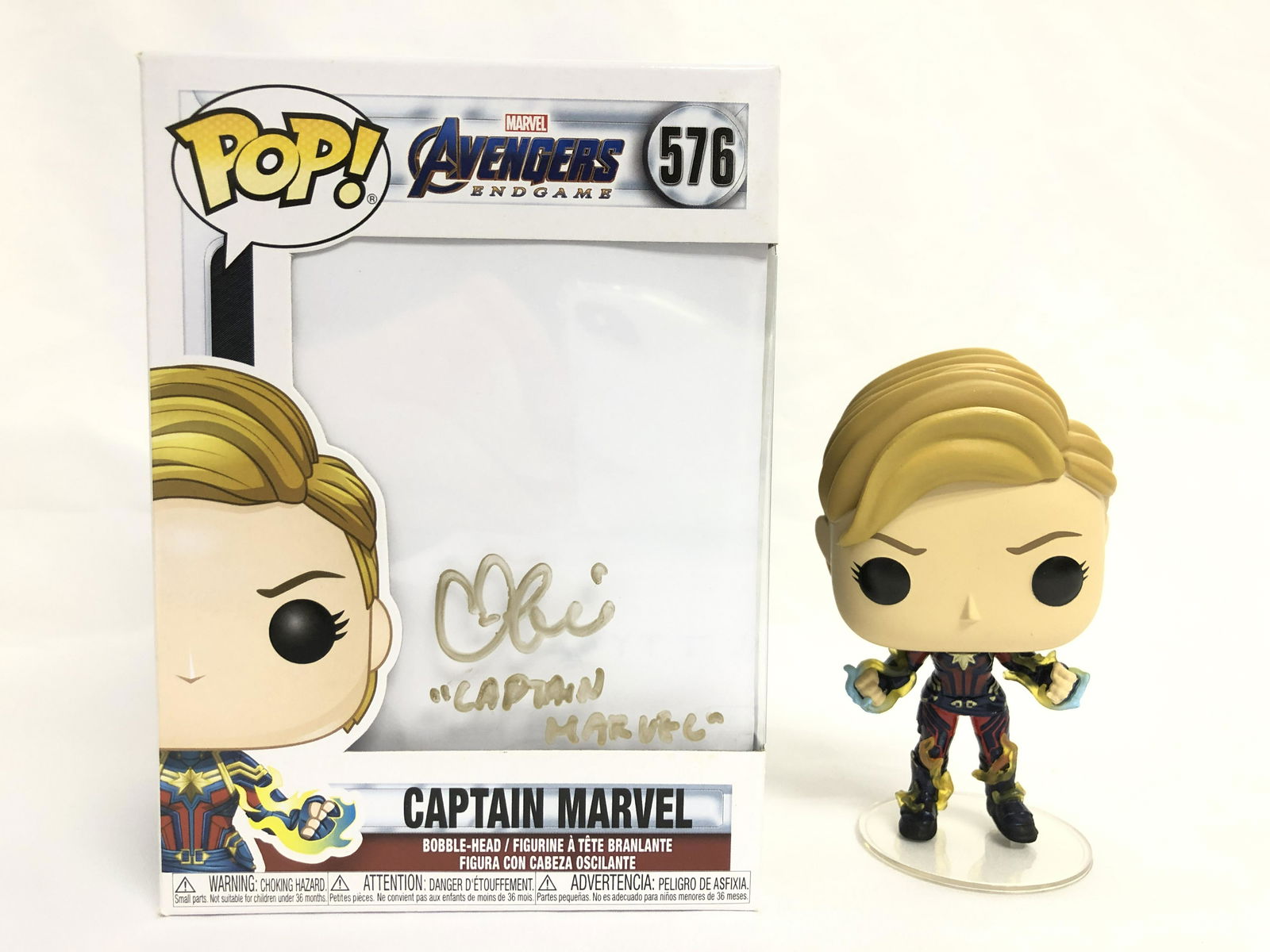 Signed Captain Marvel Brie Larson Funko Pop (1 of 1)