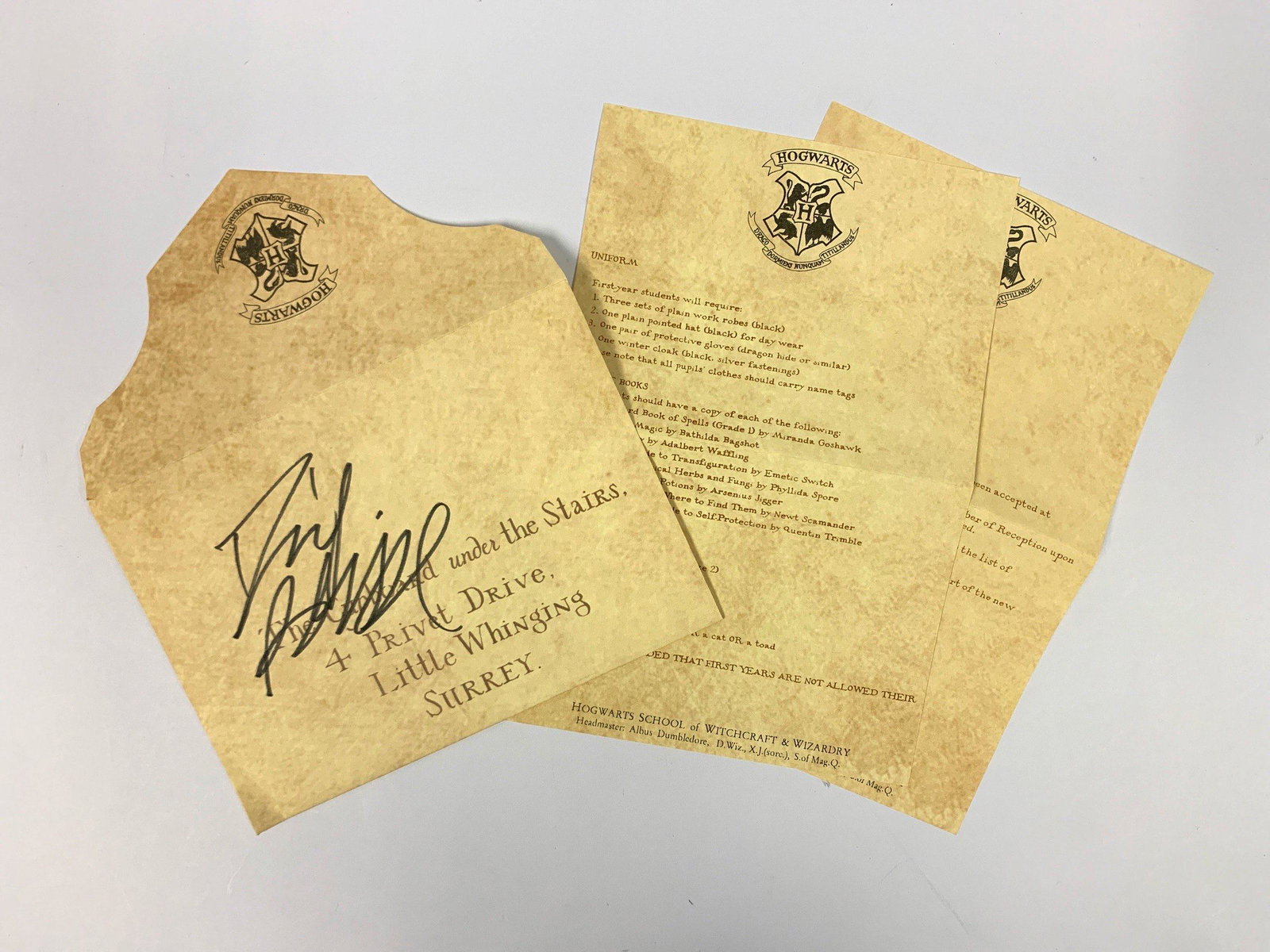 Autograph Signed Harry Potter Letter Daniel (1 of 2)