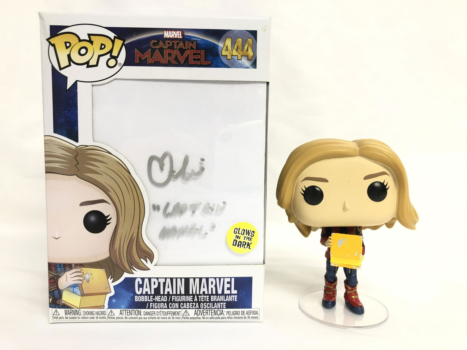 Signed Captain Marvel Brie Larson Funko Pop (1 of 1)