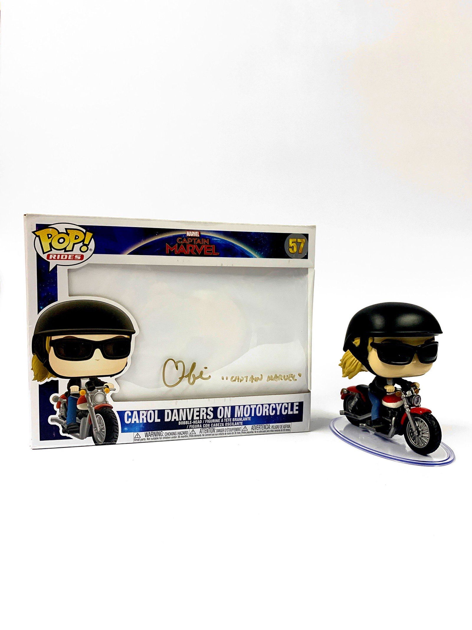 Signed Captain Marvel Brie Larson Funko Pop (1 of 2)