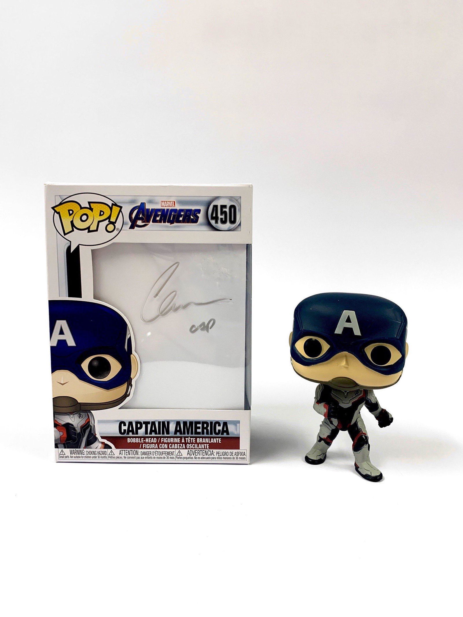 Autograph Signed Captain America Funko Pop Figure (1 of 1)