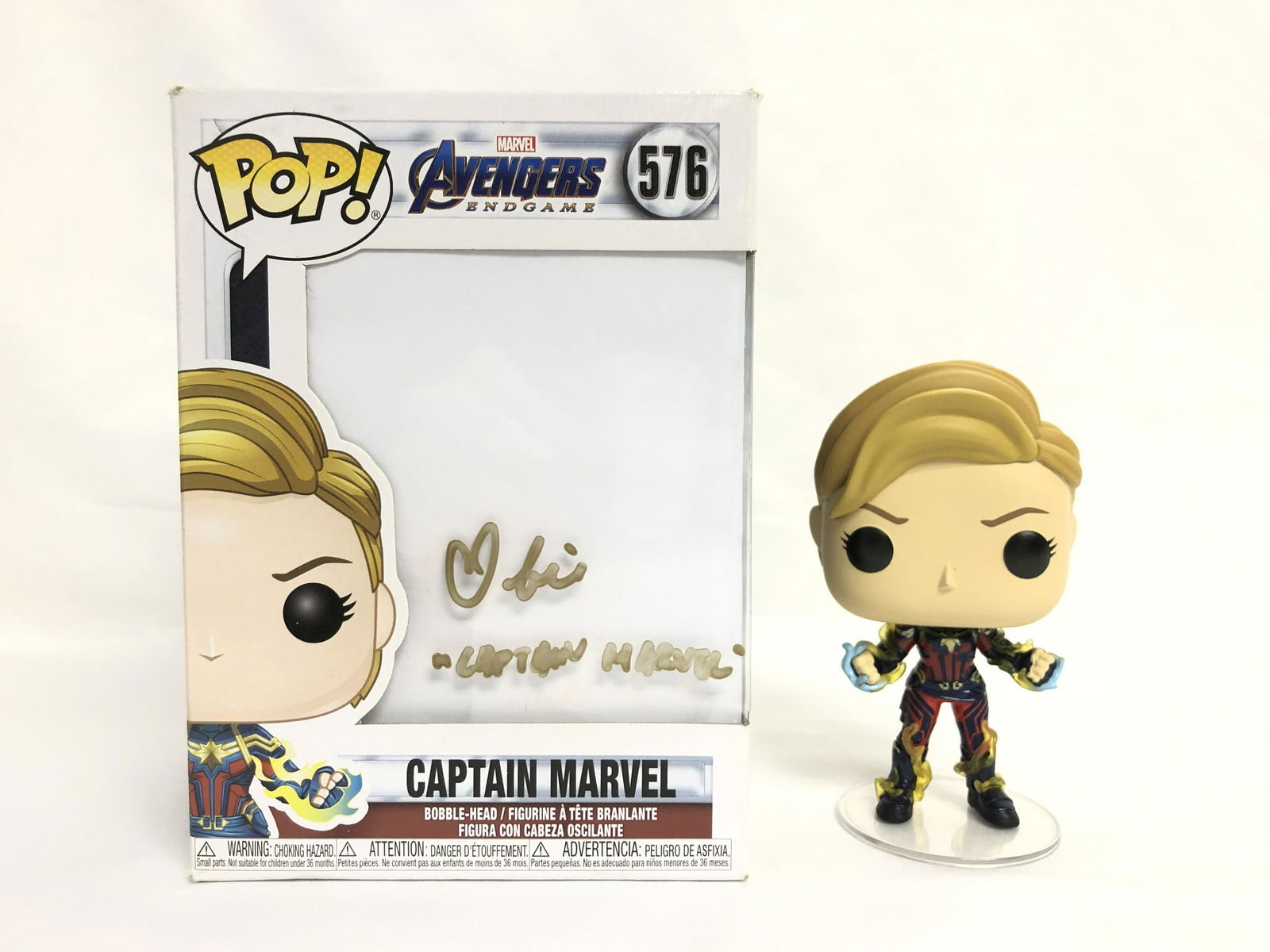 Signed Captain Marvel Brie Larson Funko Pop (1 of 1)