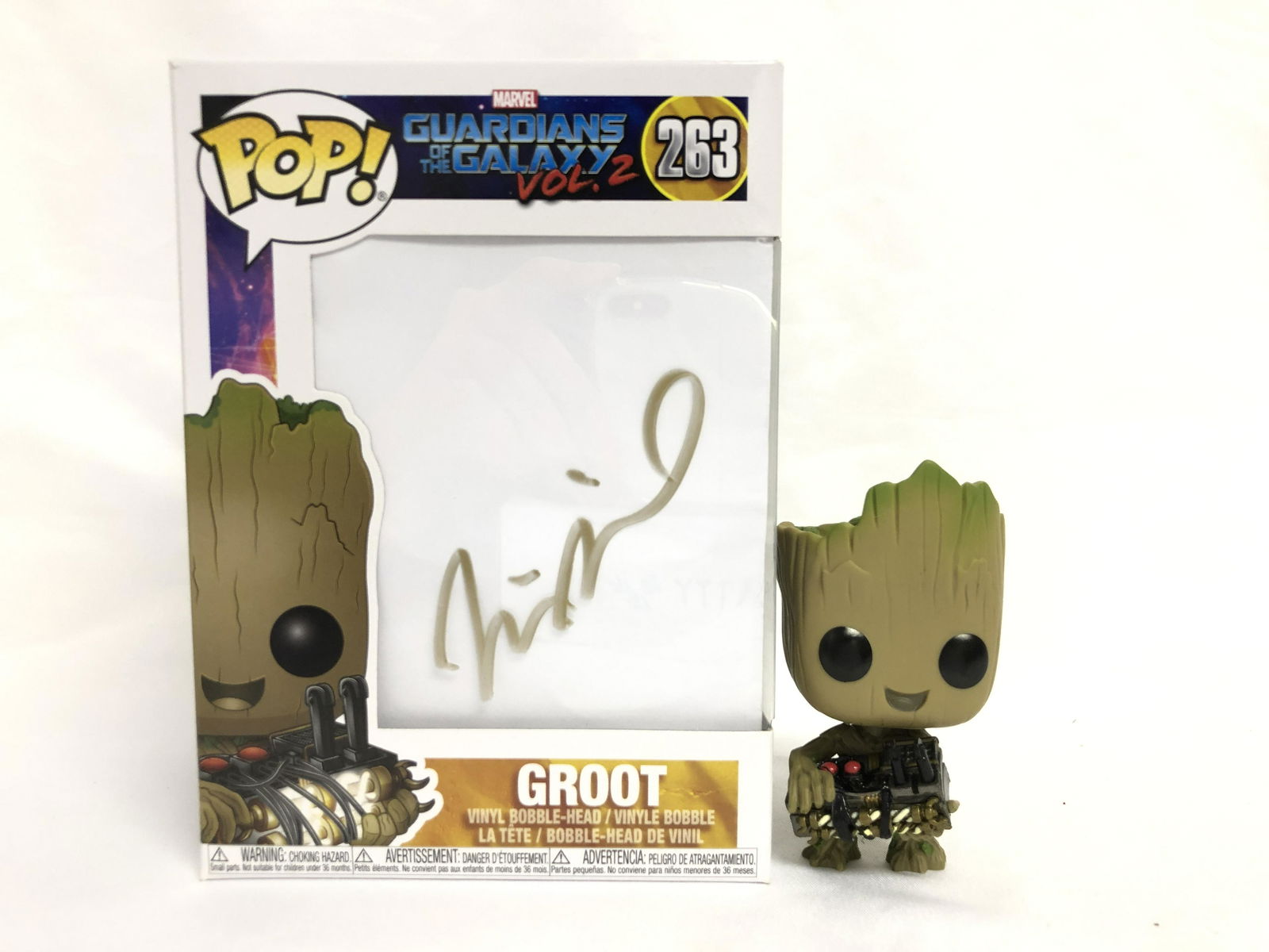 Signed Guardians of the Galaxy Groot Funko Pop (1 of 1)