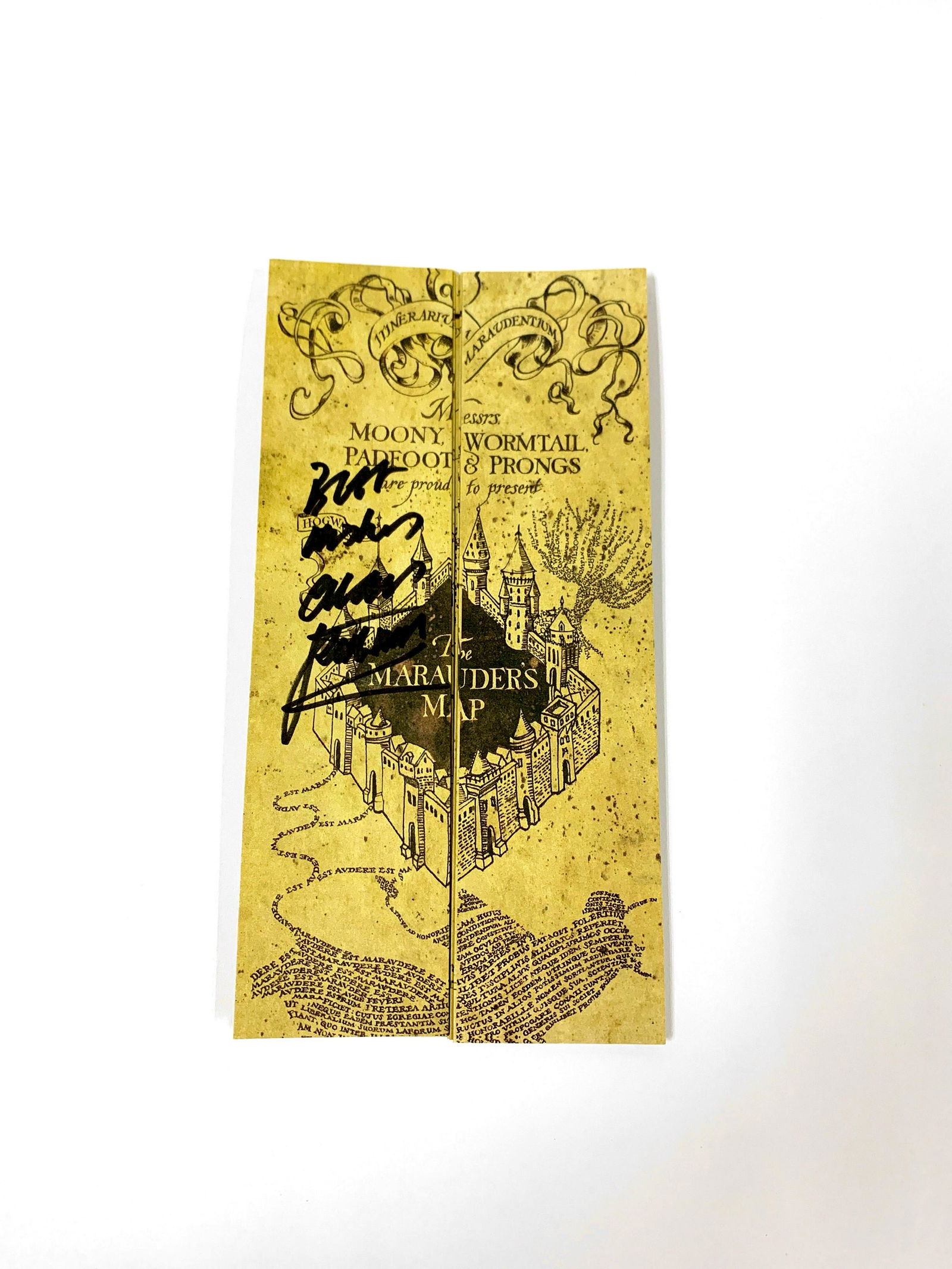 Signed Harry Potter Alan Rickman Map (1 of 2)