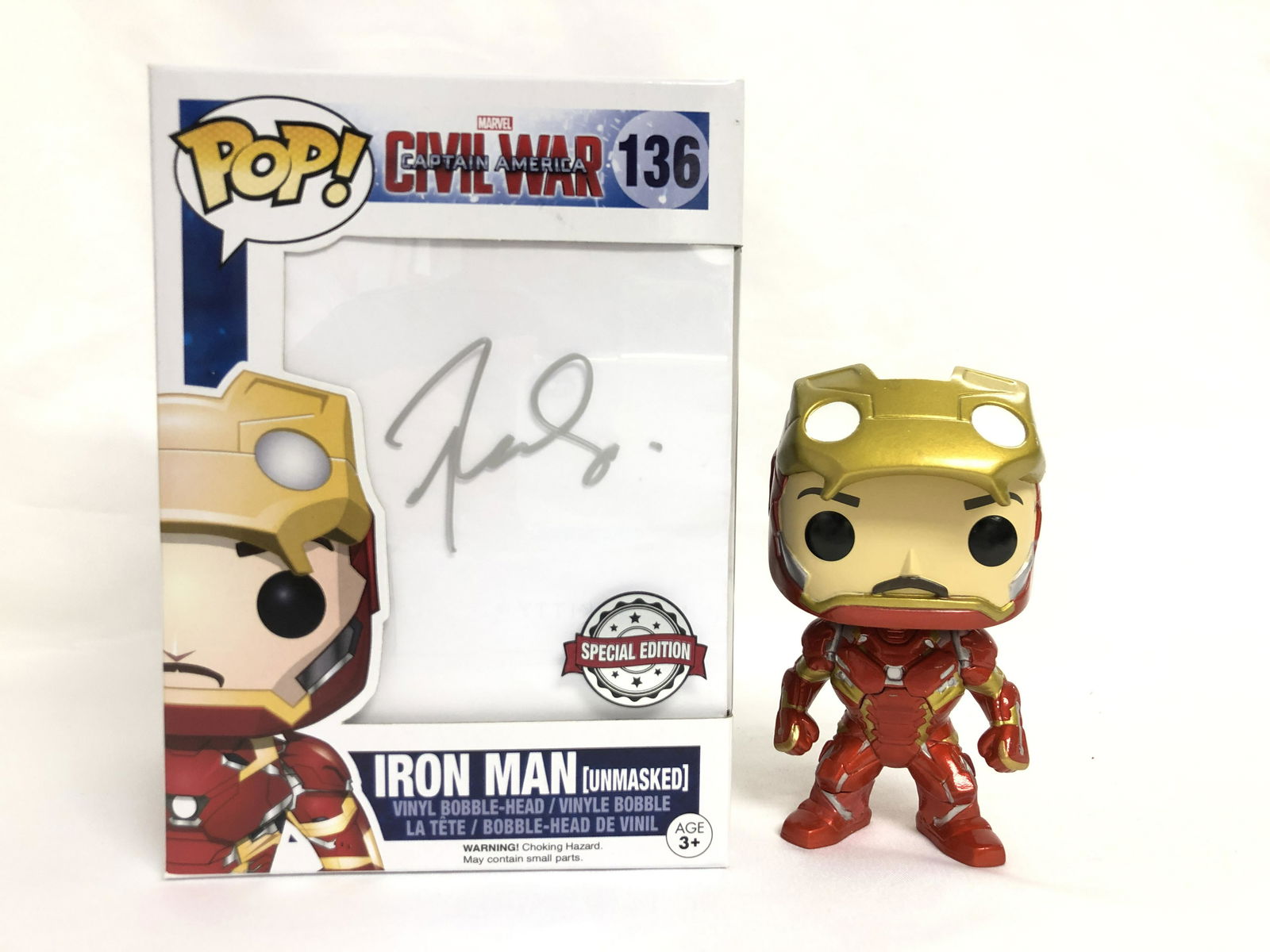 Signed Captain America Civil War Funko Pop (1 of 1)