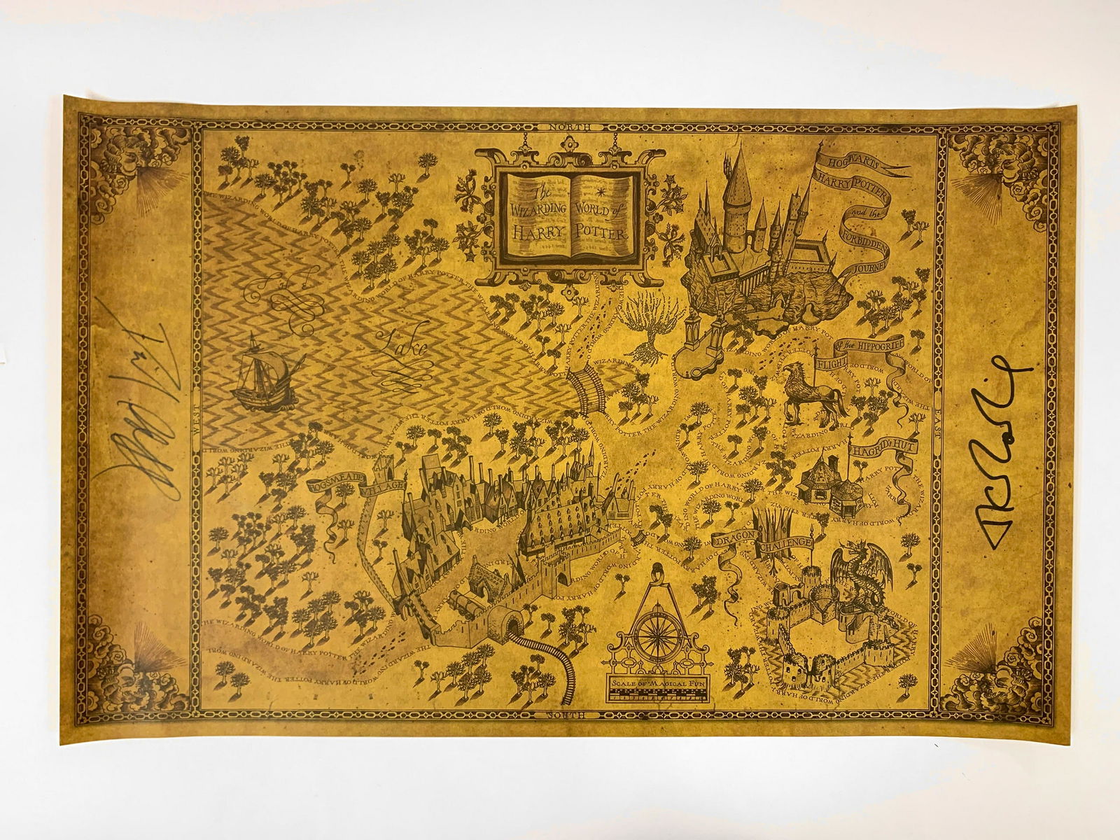 Signed Harry Potter Daniel Radcliffe Map (1 of 1)