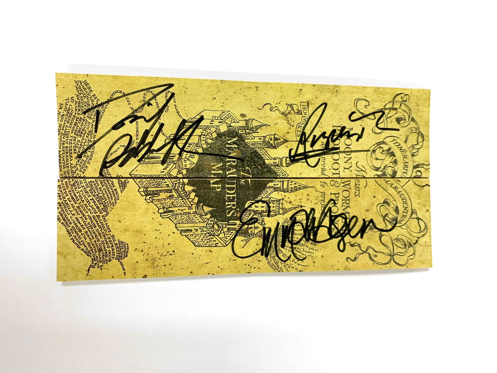 Signed Harry Potter Daniel Rupert Map (1 of 3)