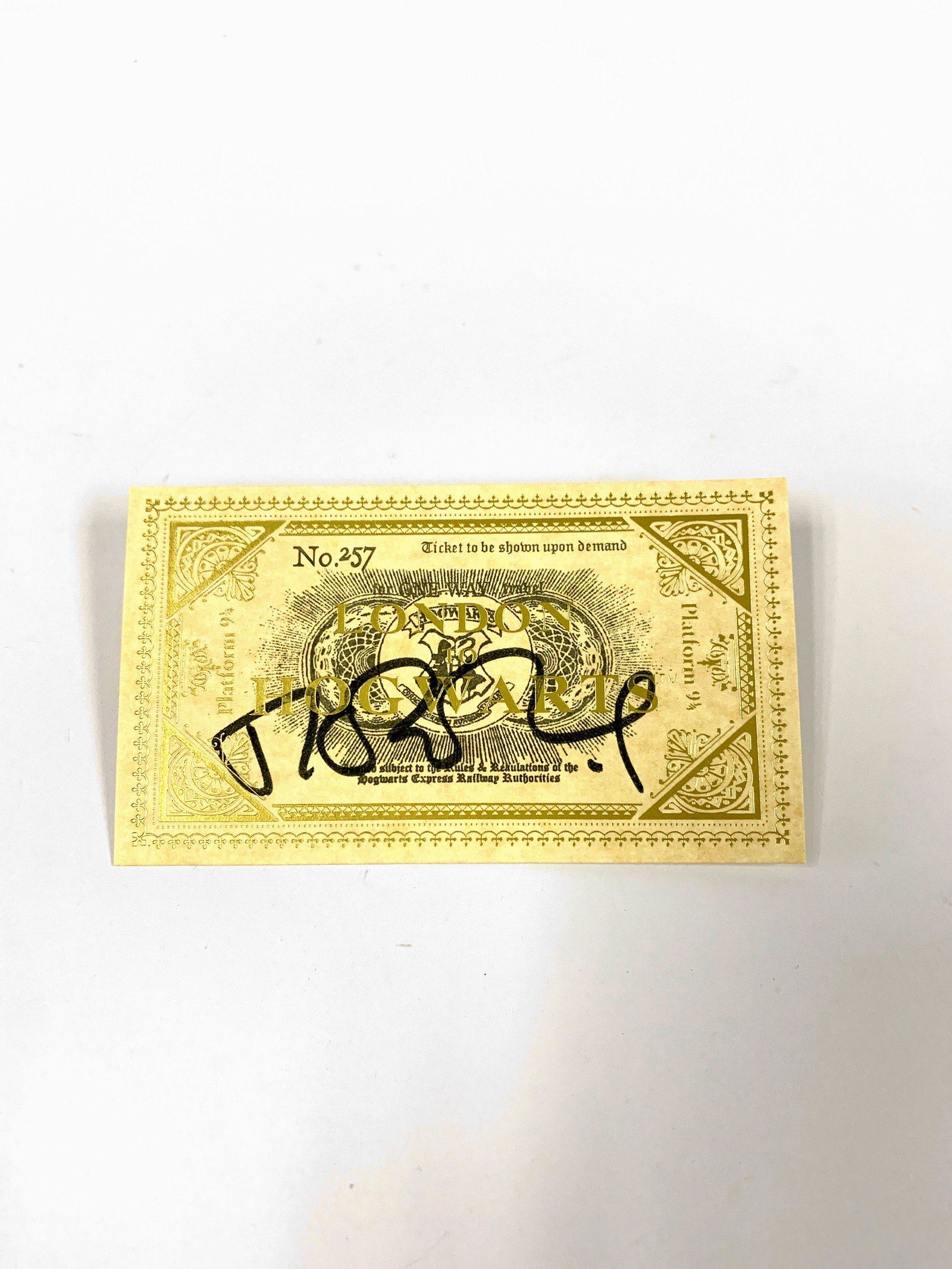 Autograph Signed Harry Potter Train Ticket JK (1 of 1)