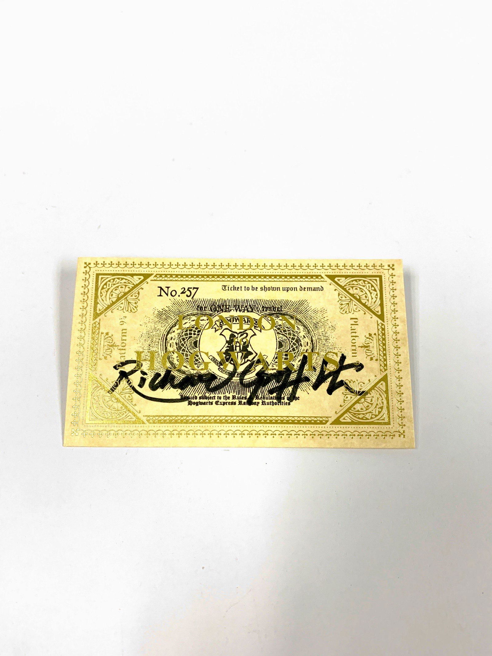 Autograph Signed Harry Potter Train Ticket Griffiths (1 of 1)