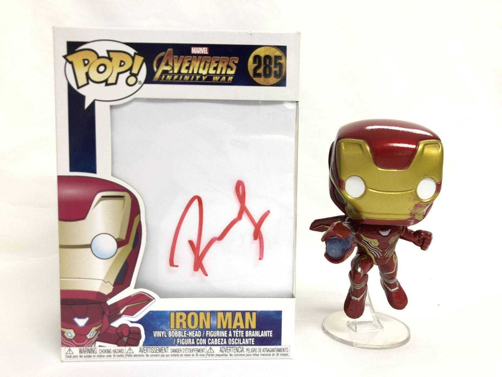 Signed Avengers Iron Man Funko Pop (1 of 1)