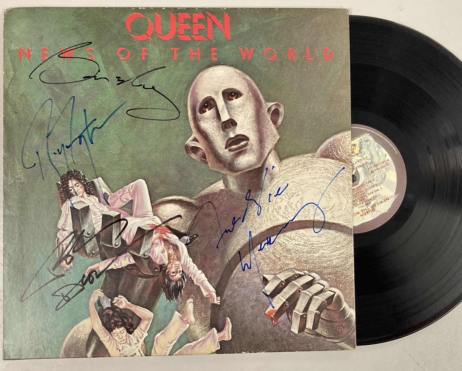 Autograph Signed Queen News of the World Vinyl (1 of 1)