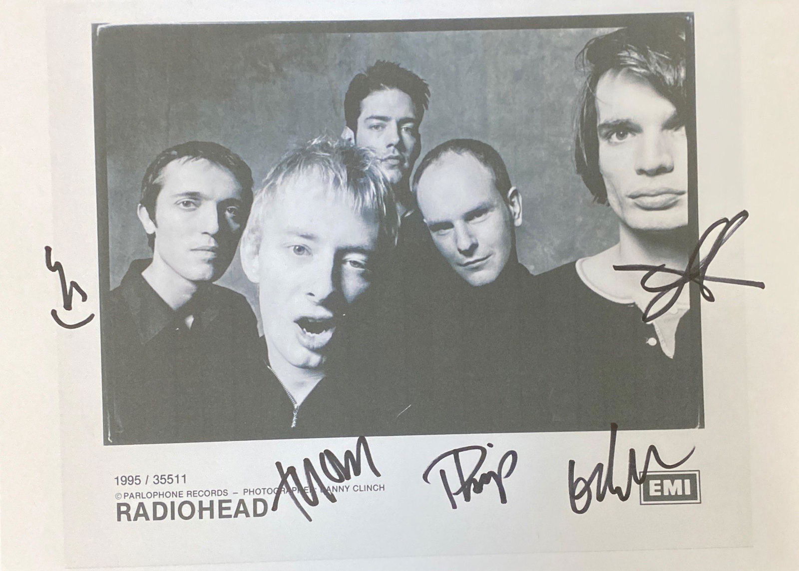 Signed Radiohead Media Press Photo (1 of 1)