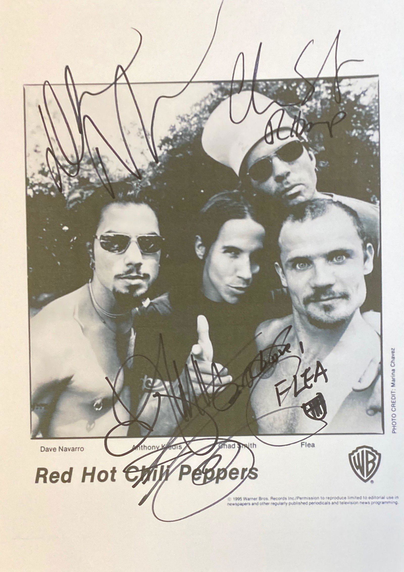Signed Red Hot Chili Peppers Media Press Photo (1 of 1)
