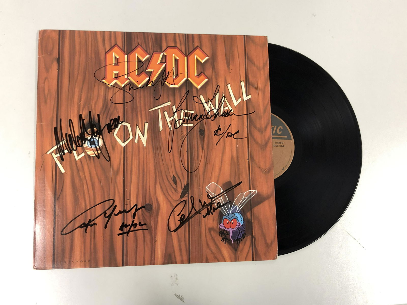 Autograph Signed ACDC On The Wall Vinyl (1 of 1)