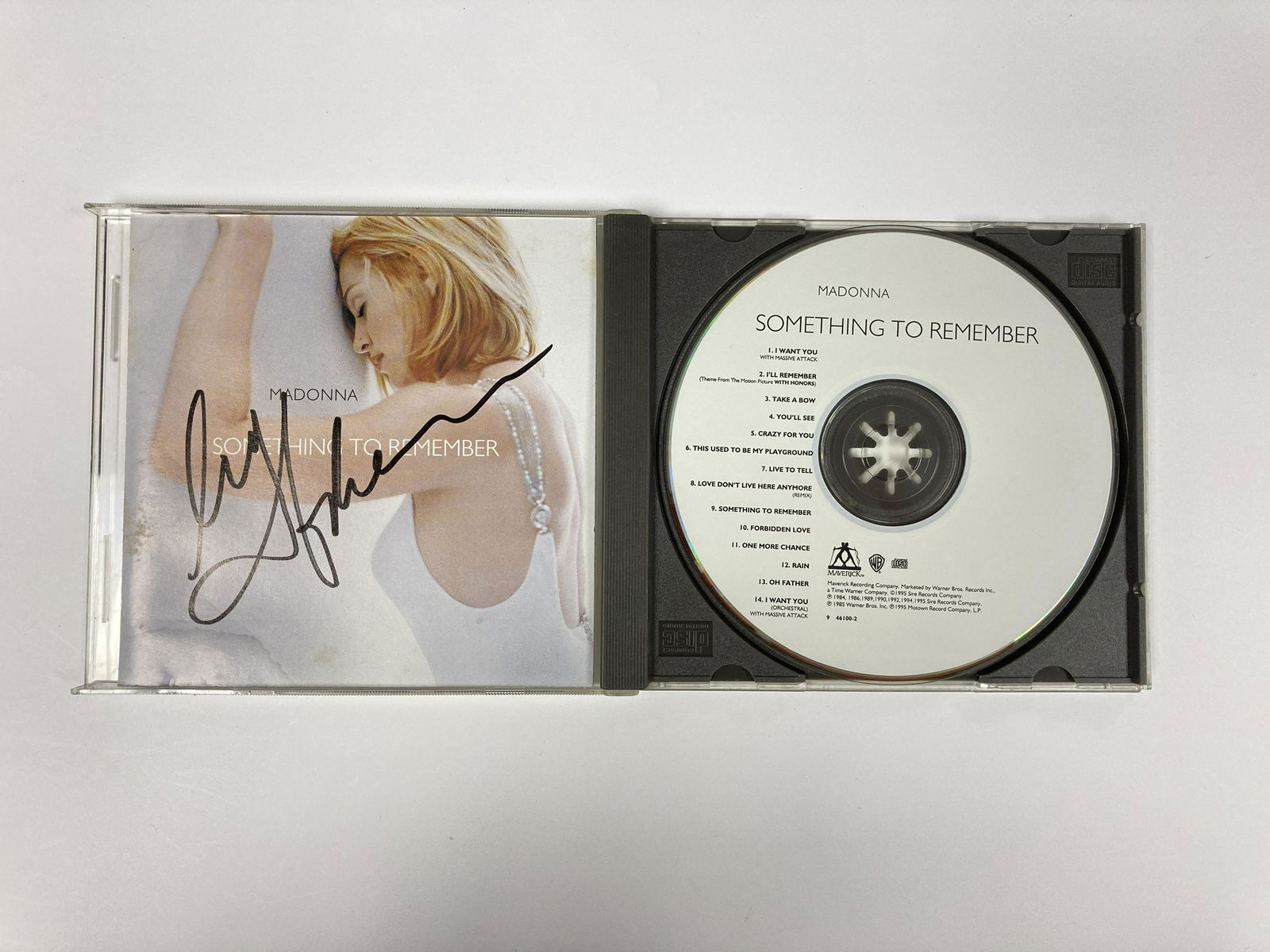 Autograph Signed Madonna Something To Remember CD (1 of 1)