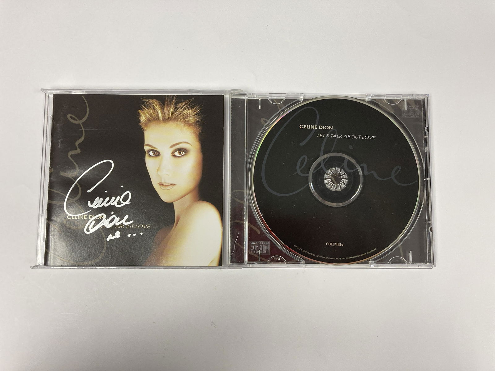 Autograph Signed Celine Dion Lets Talk About Love CD (1 of 1)