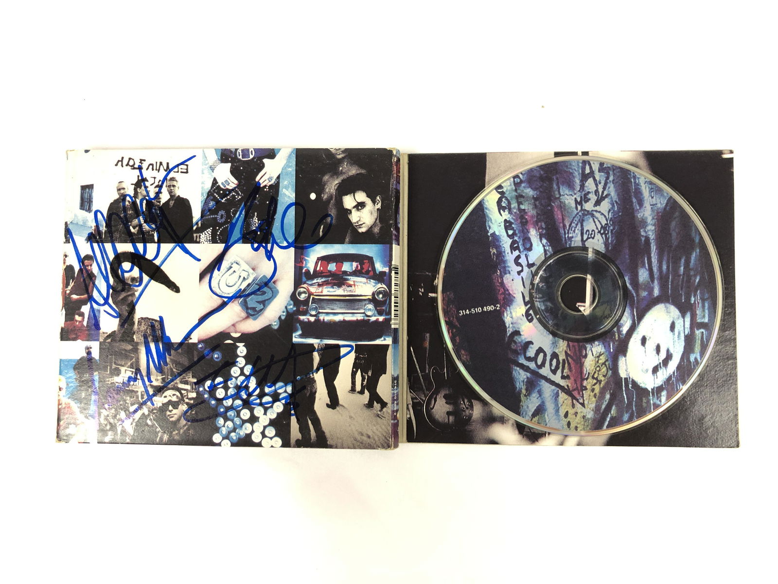 Bono Edge Pop Autograph Signed U2 Album (1 of 4)