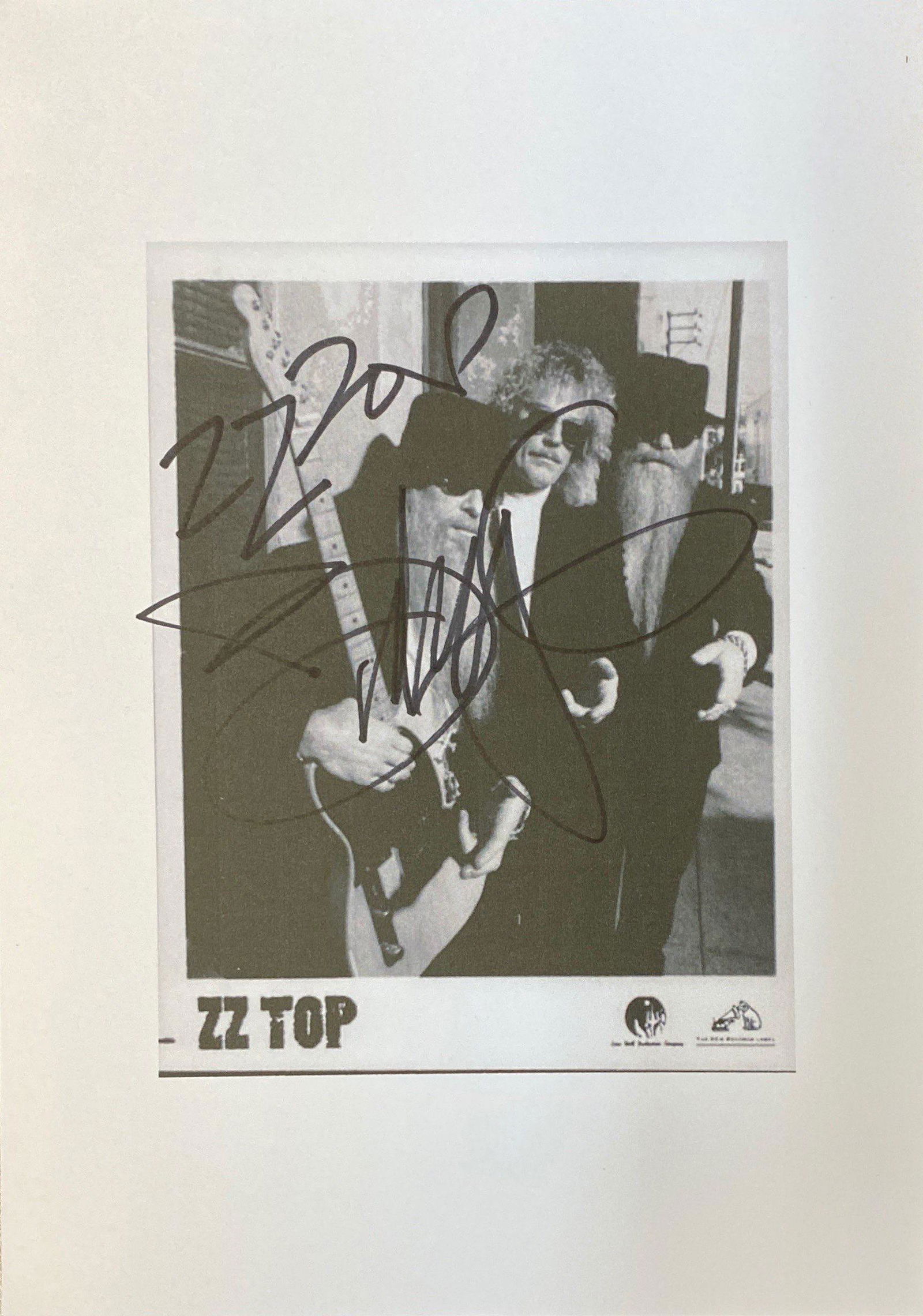 Signed ZZ Top Media Press Photo (1 of 1)
