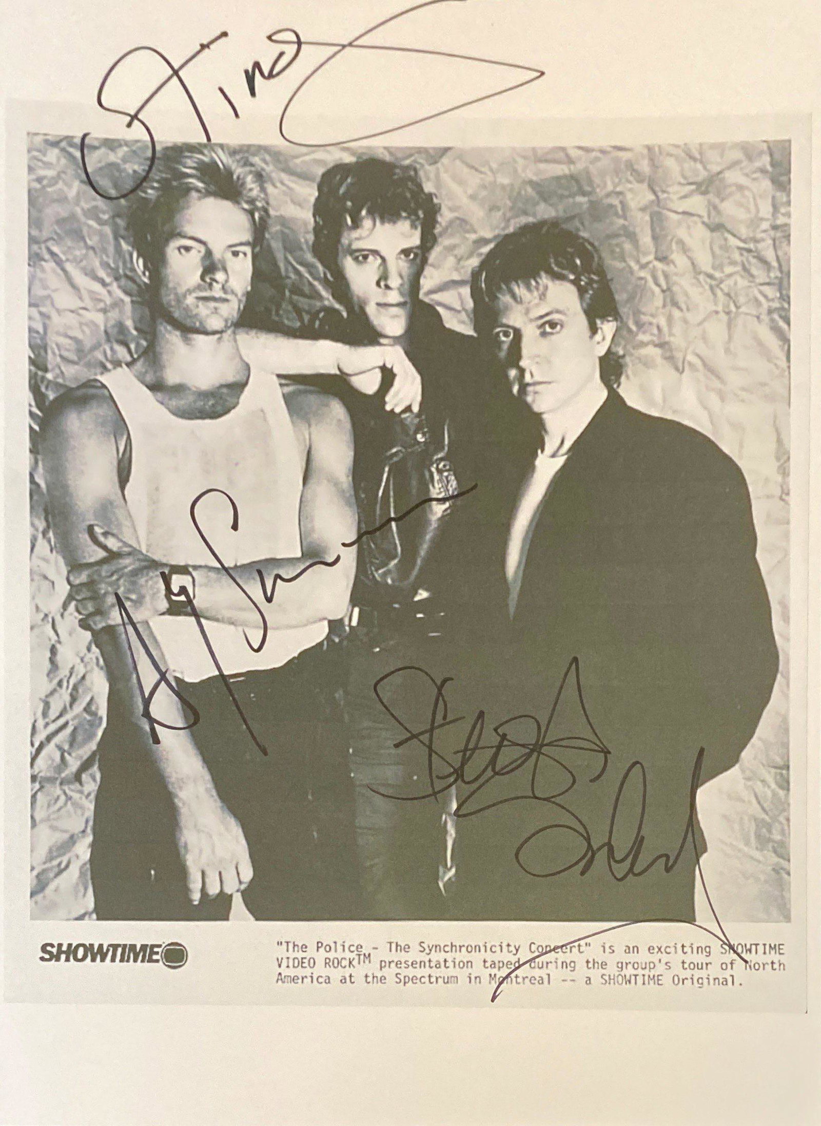 Signed The Police Media Press Photo (1 of 1)