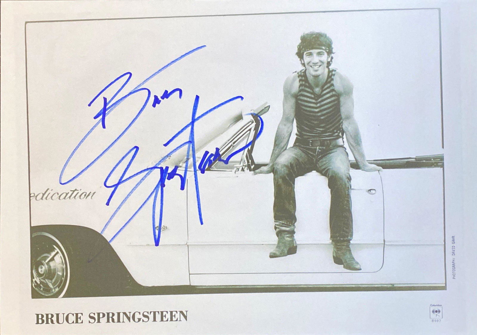 Signed Bruce Springsteen Media Press Photo (1 of 1)