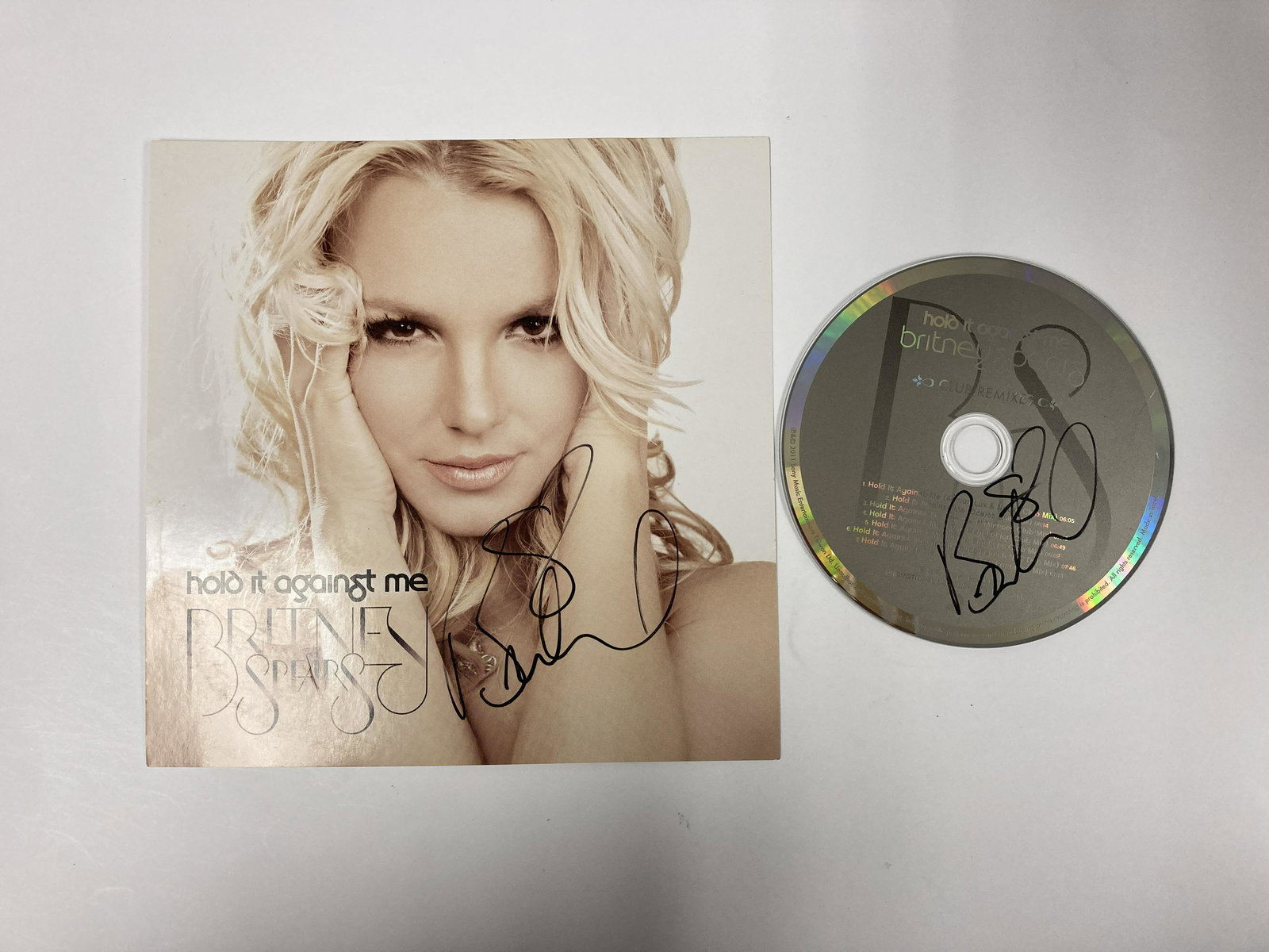 Autograph Signed Britney Spears Hold it Against Me CD (1 of 1)