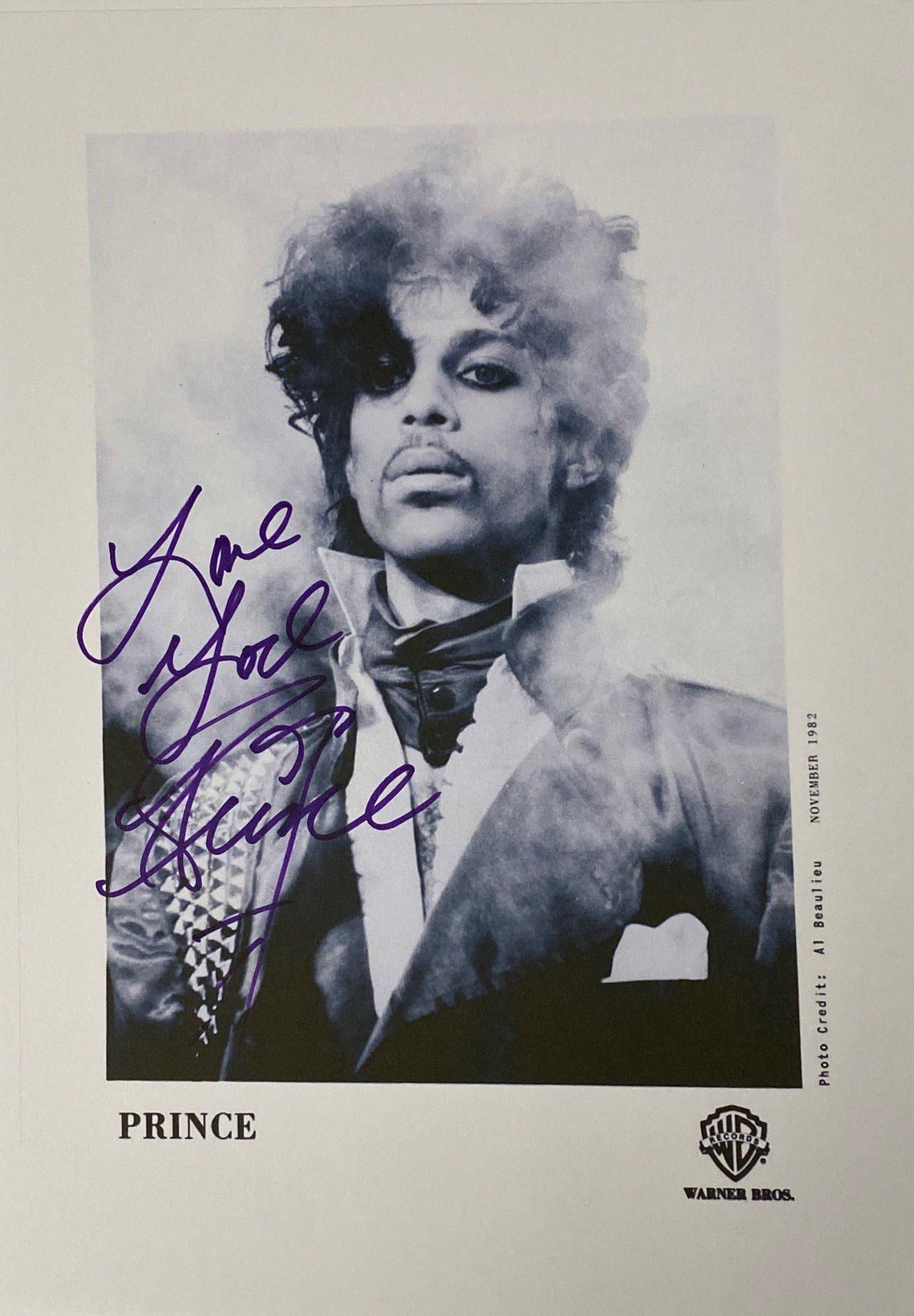 Signed Prince Media Press Photo (1 of 1)