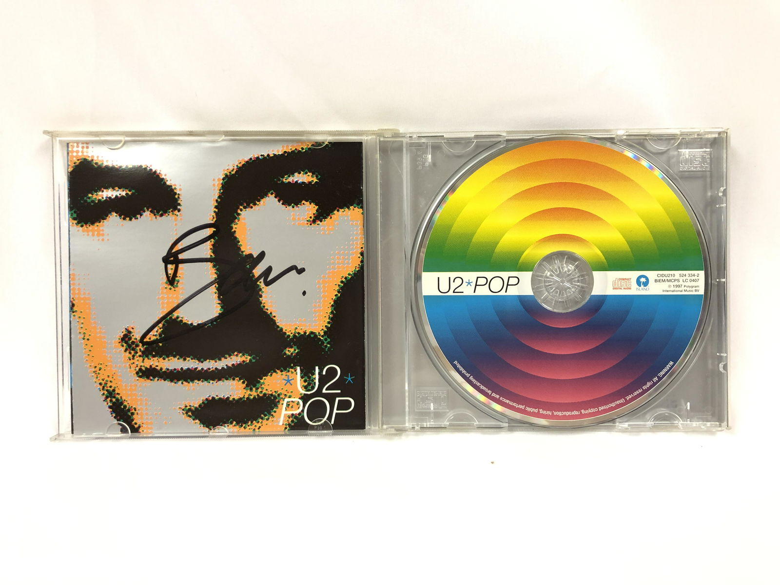 Bono Edge Pop Autograph Signed U2 Album (1 of 3)