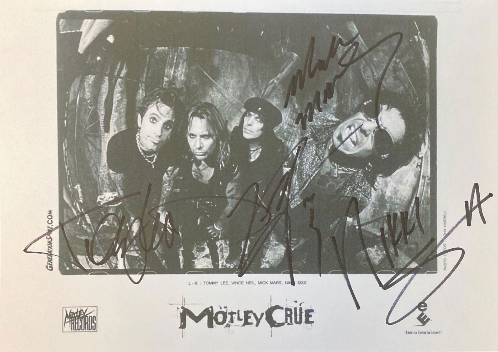 Signed Montley Crue Media Press Photo (1 of 1)