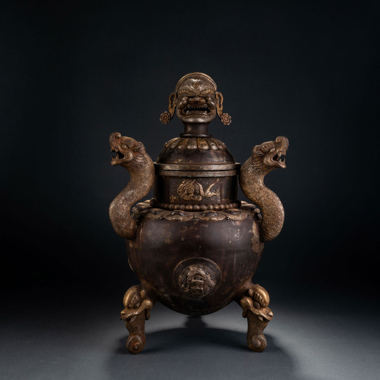 Late Yuan and early Ming Dynasty iron scissors silver incense burner (1 of 12)