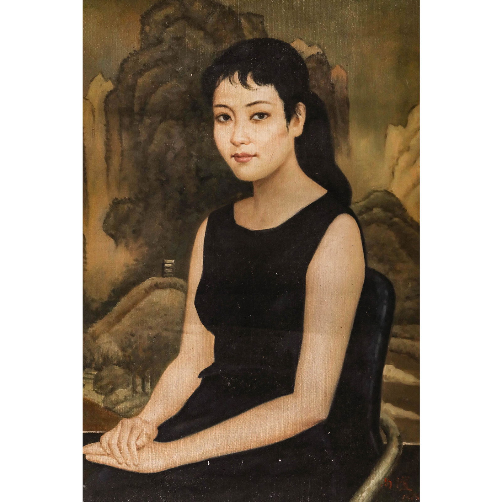 Jin Shangyi oil painting: L:91cm W:61cm