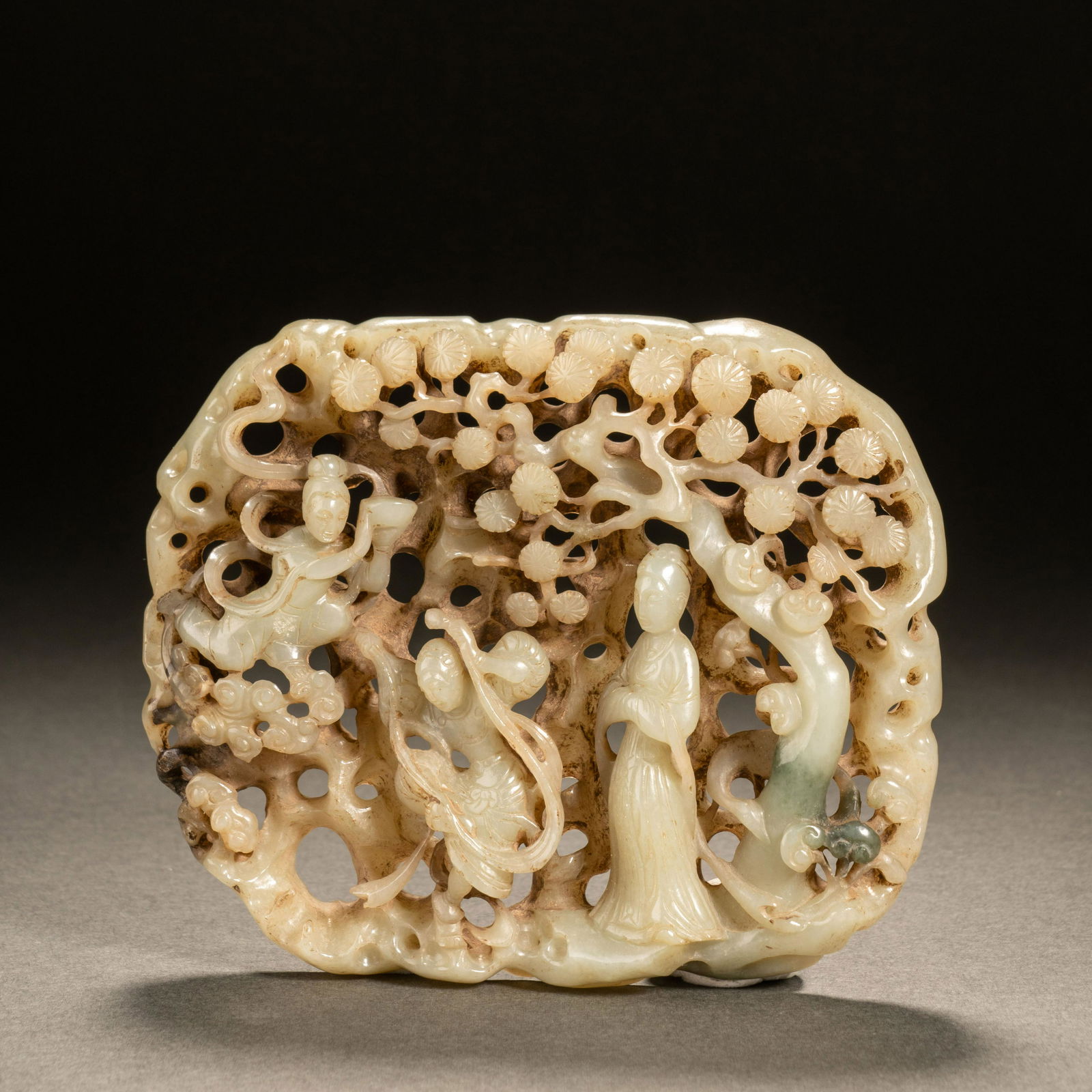 Song Dynasty Hetian jade character card (1 of 5)