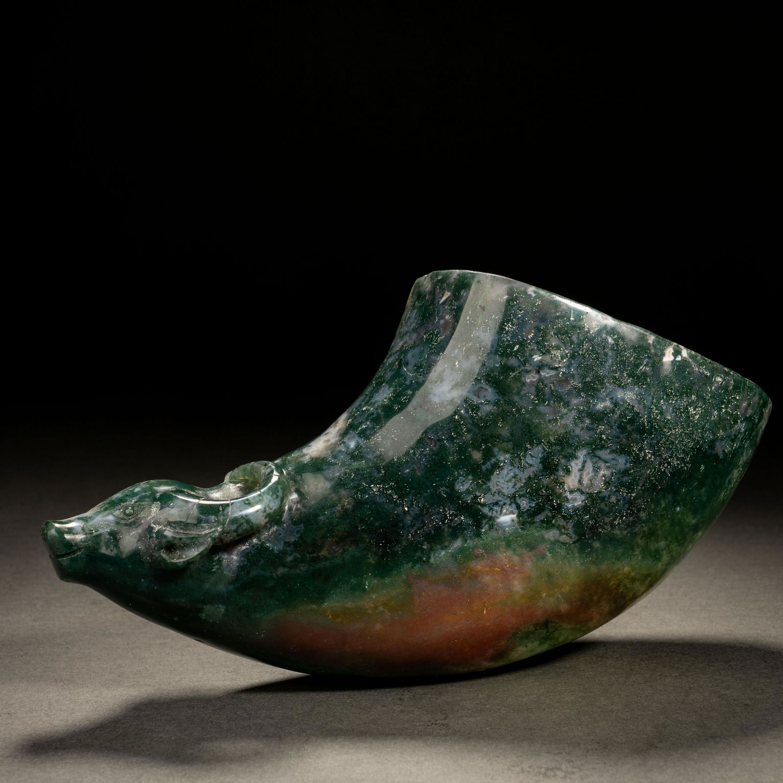 Qing Dynasty jade horn cup (1 of 11)