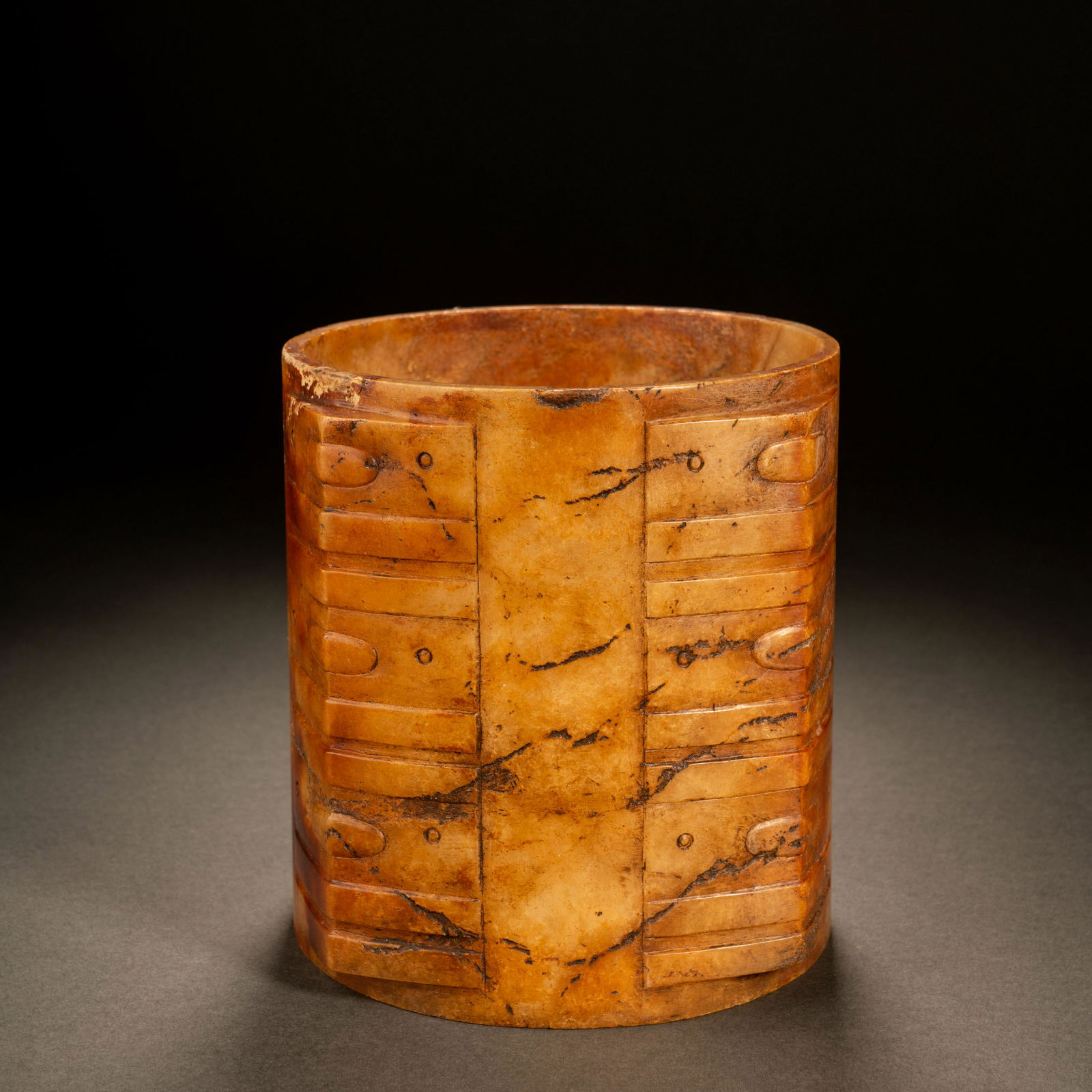 Hetian Jade Cong of Han Dynasty (1 of 9)