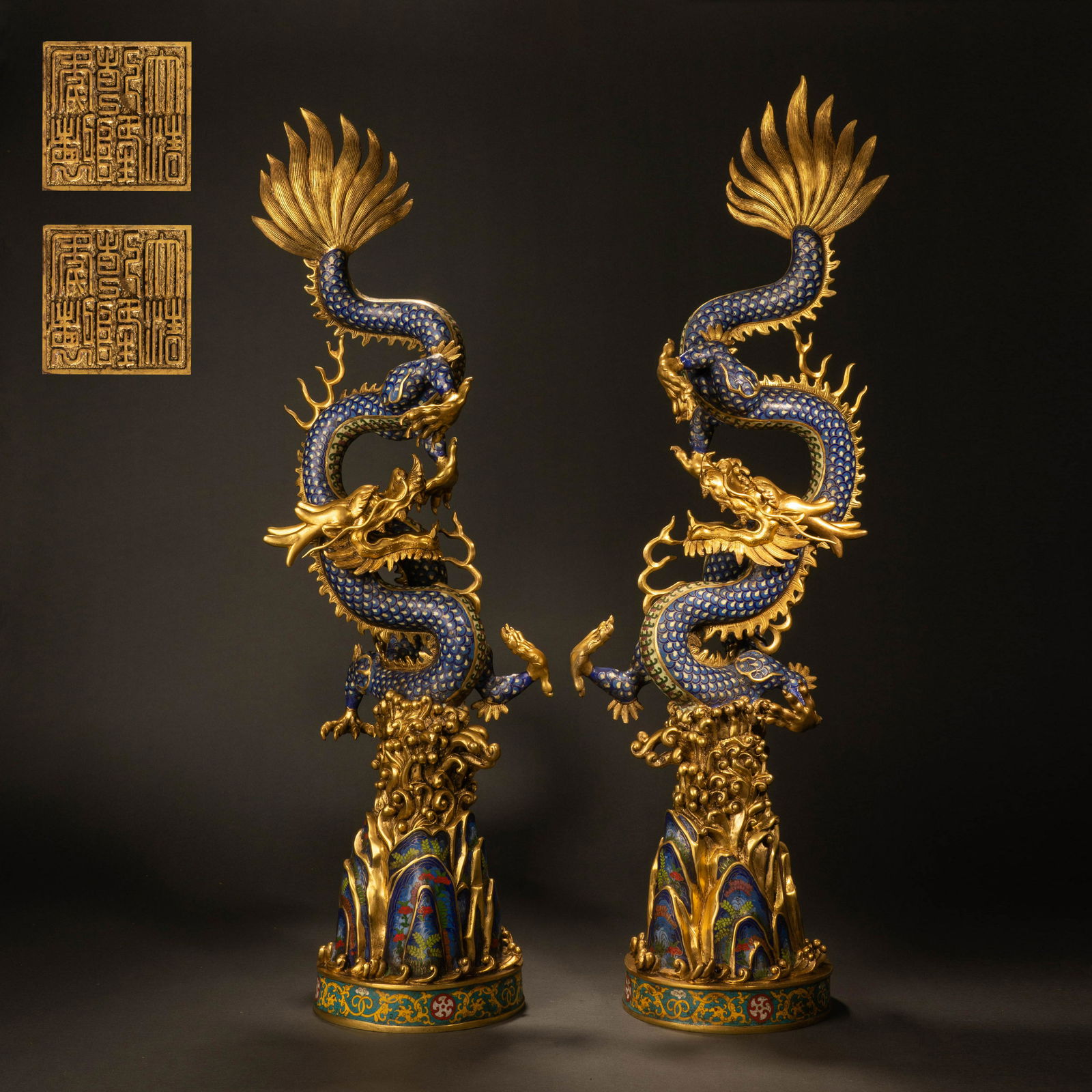 Qing Dynasty cloisonnÃ© enamel dragon ornament (1 of 11)