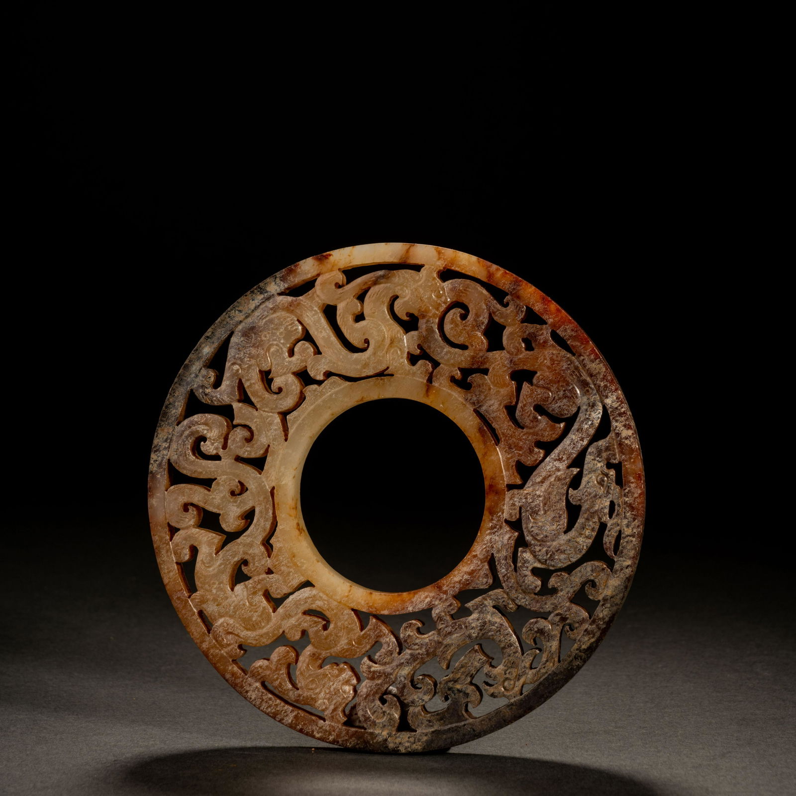 Han Dynasty Hetian Jade Dragon Pattern Jade Bi (1 of 7)