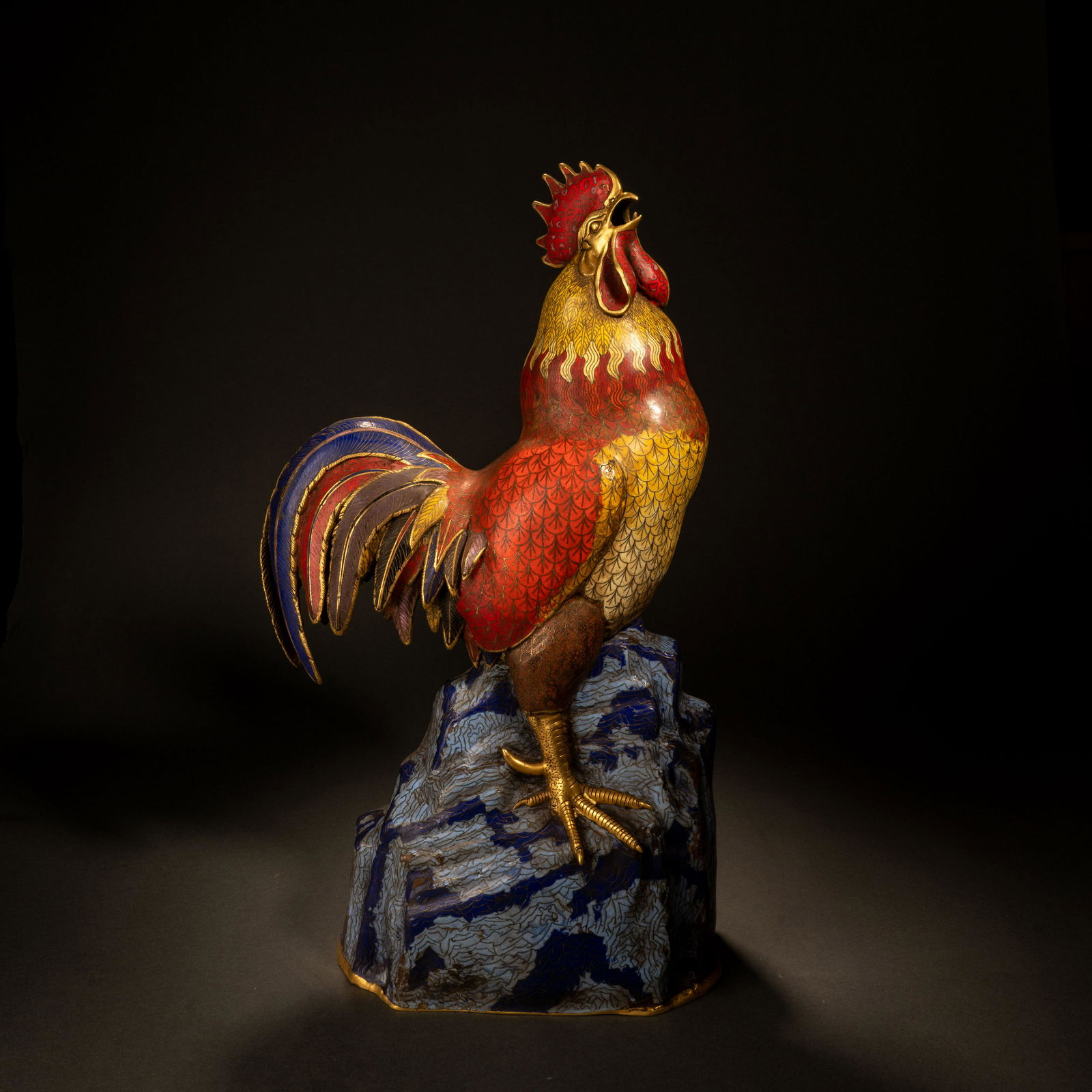 Qing Dynasty Cloisonne Enamel Rooster Ornament (1 of 12)