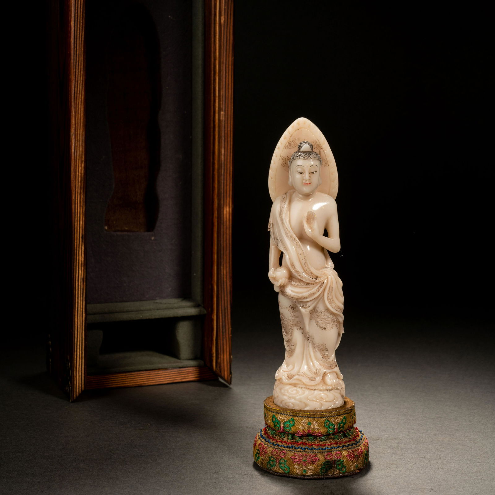 Qing Dynasty Shoushan Stone Buddha Statue (1 of 9)