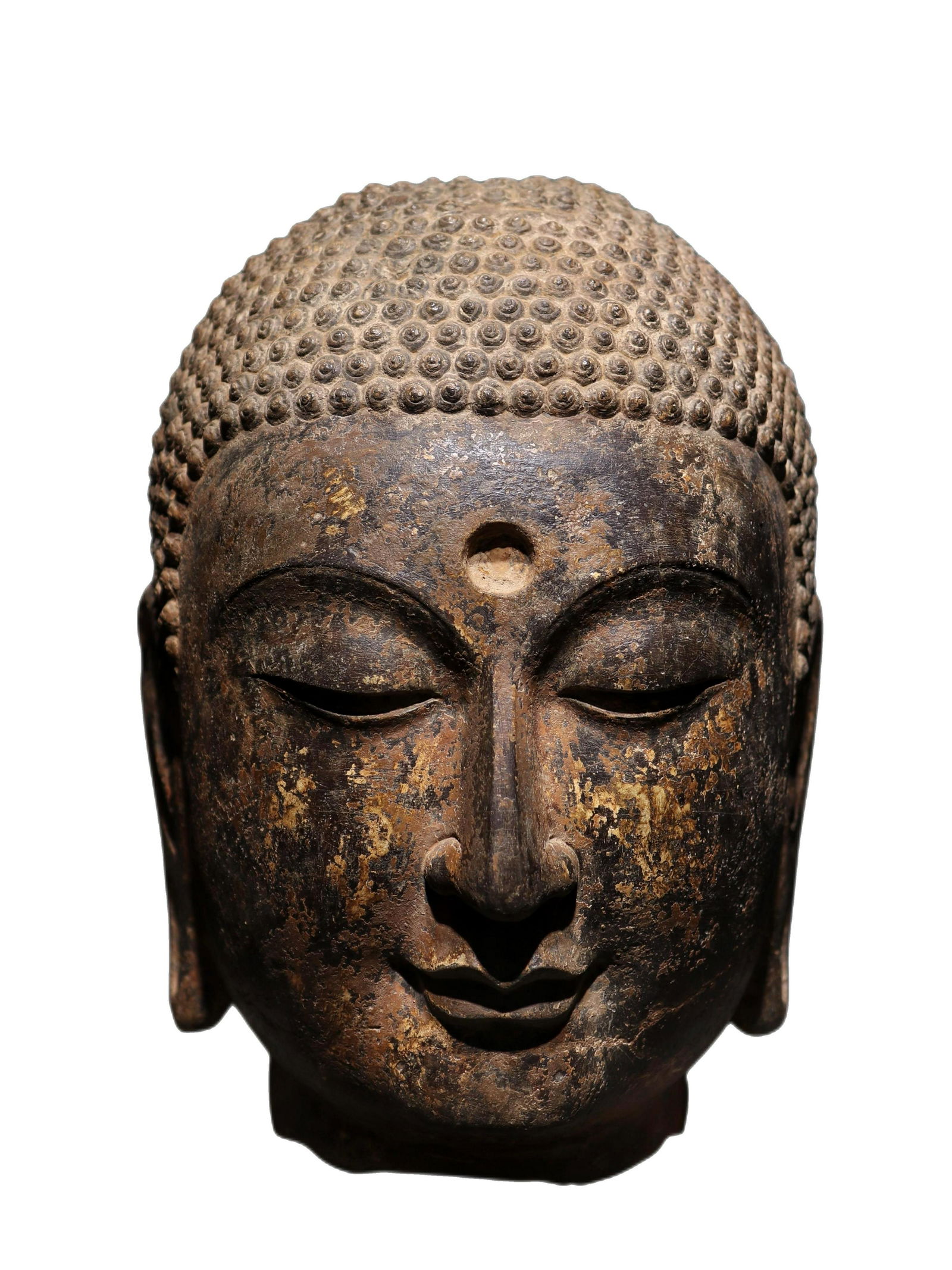 Northern Dynasty Xiangtangshan style cliff Buddha head (1 of 9)