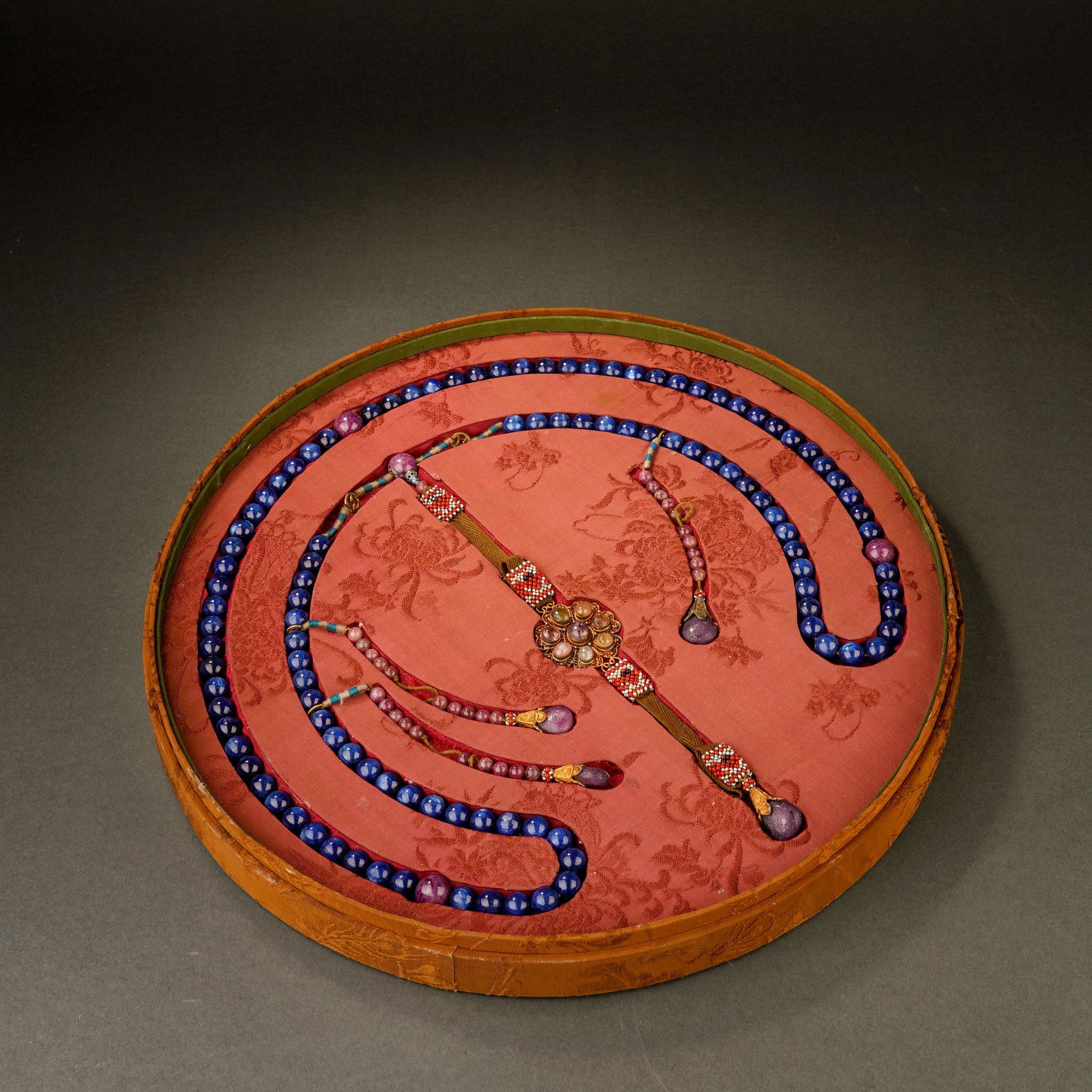 Qing Dynasty lapis lazuli beads (1 of 8)