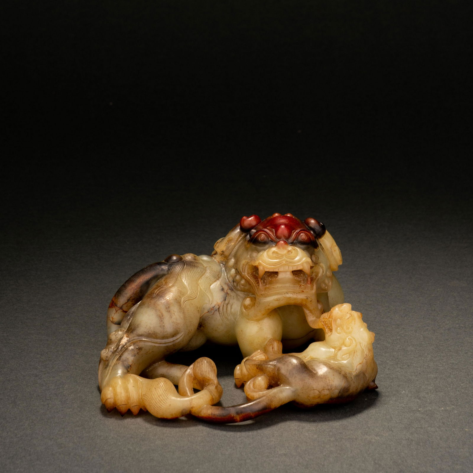 Qing Hetian jade lioness (1 of 9)