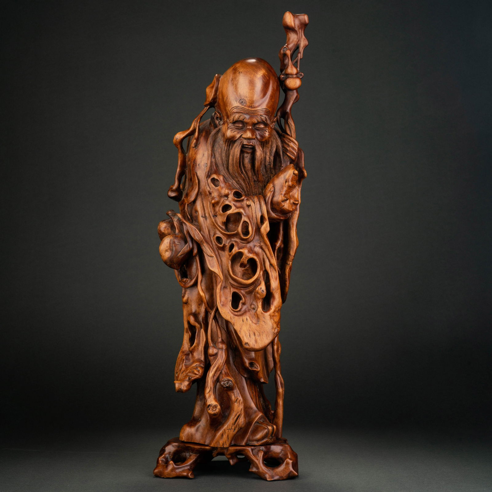 Qing wood carving birthday star ornament (1 of 13)