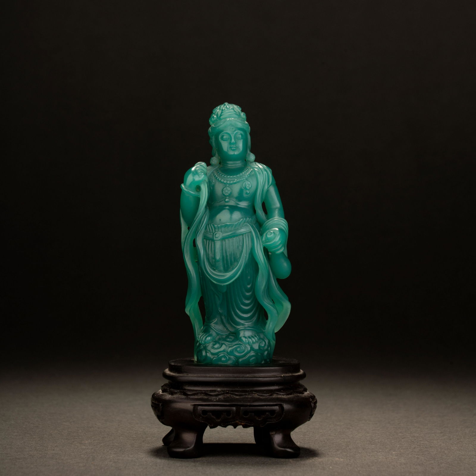 Qing Dynasty Emerald Green Bodhisattva (1 of 11)