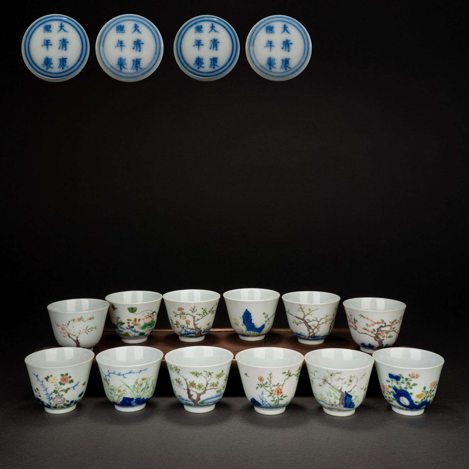 Qing Dynasty Kangxi Enamel Twelve Flower Cup (1 of 15)