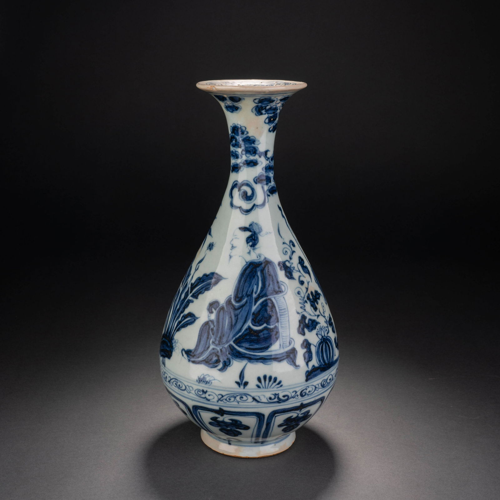 Yuan blue and white figure Yuhuchun (1 of 8)