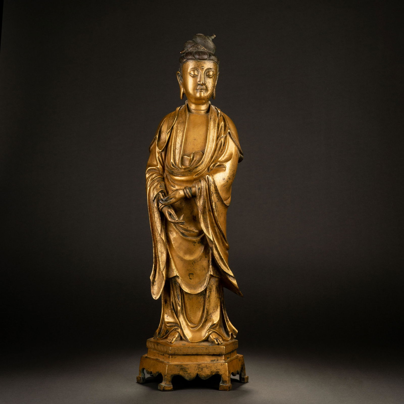 Ming Dynasty Gilt Bronze Bodhisattva Statue (1 of 10)