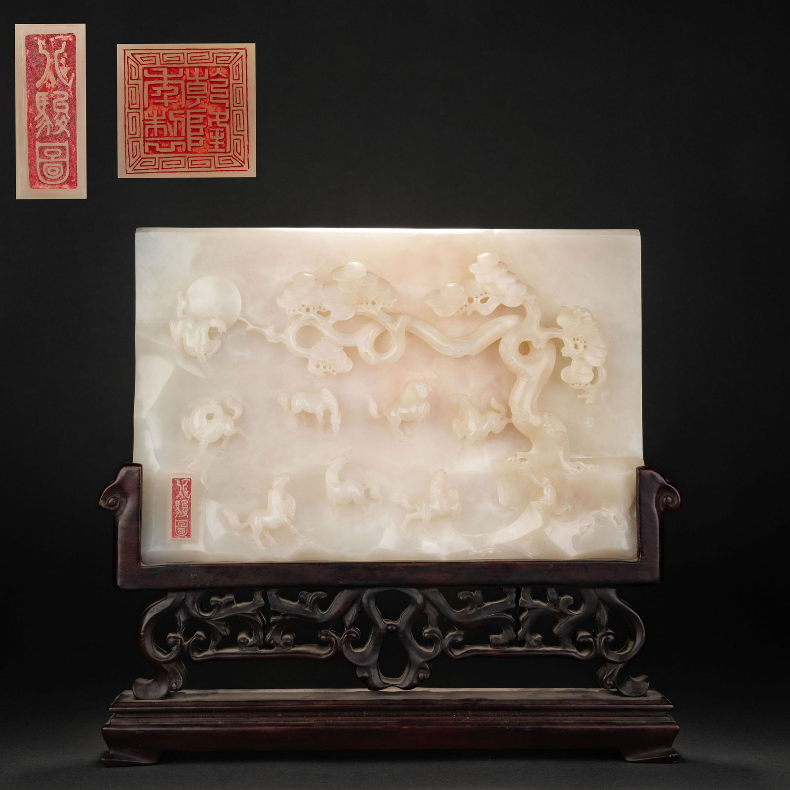 Qing Dynasty, Qianlong period, Hetian jade horse illustration (1 of 12)
