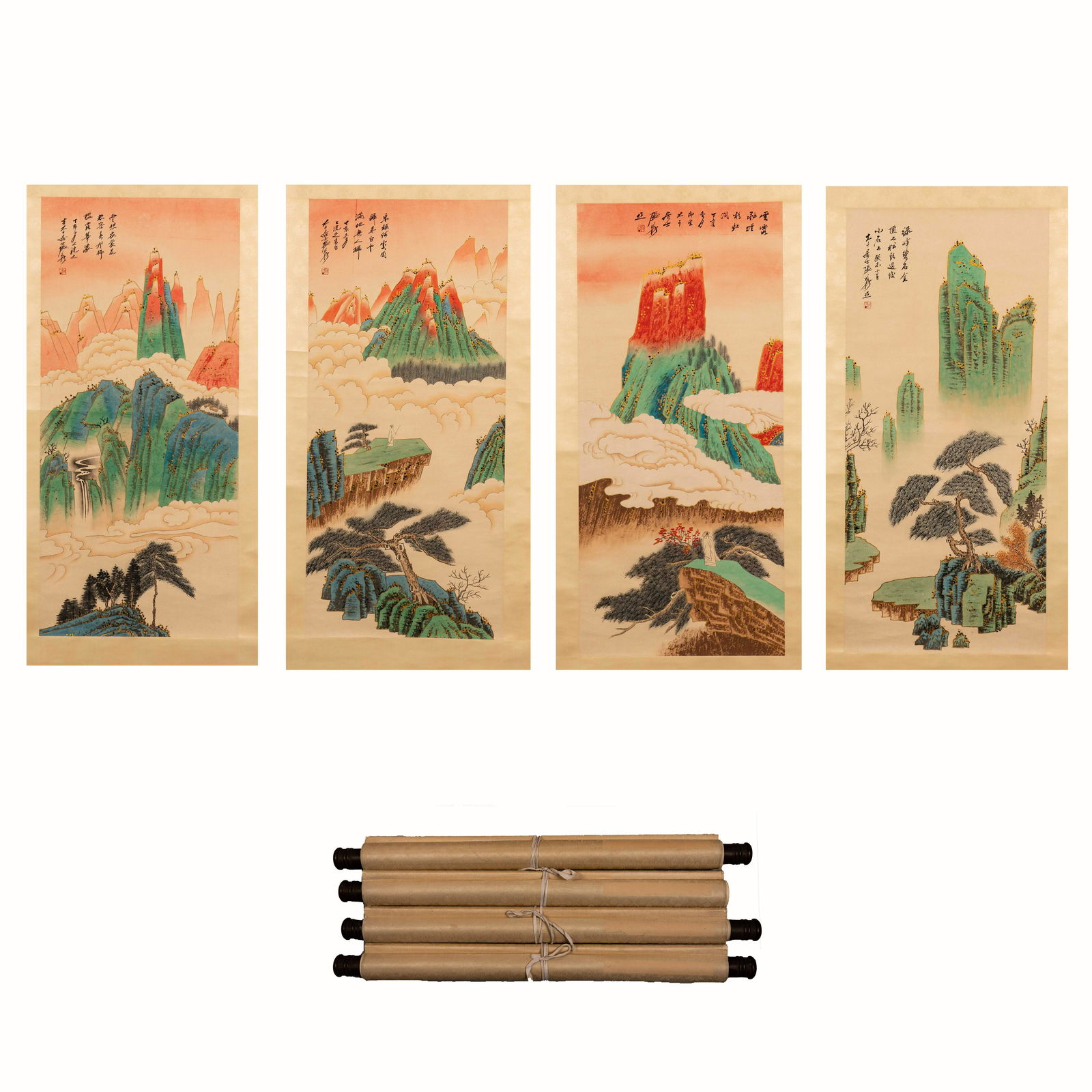 Zhang Daqian Landscape with Four Screens (1 of 11)