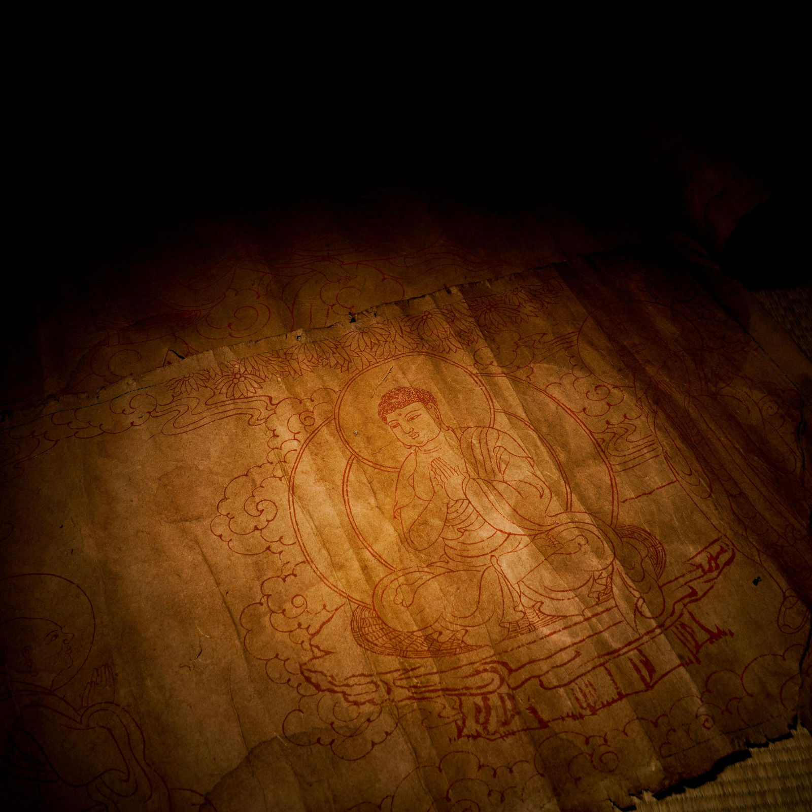 Song Dynasty, Shouchang five years, cinnabar copying the third Buddha's theory of cause and effect, (1 of 8)