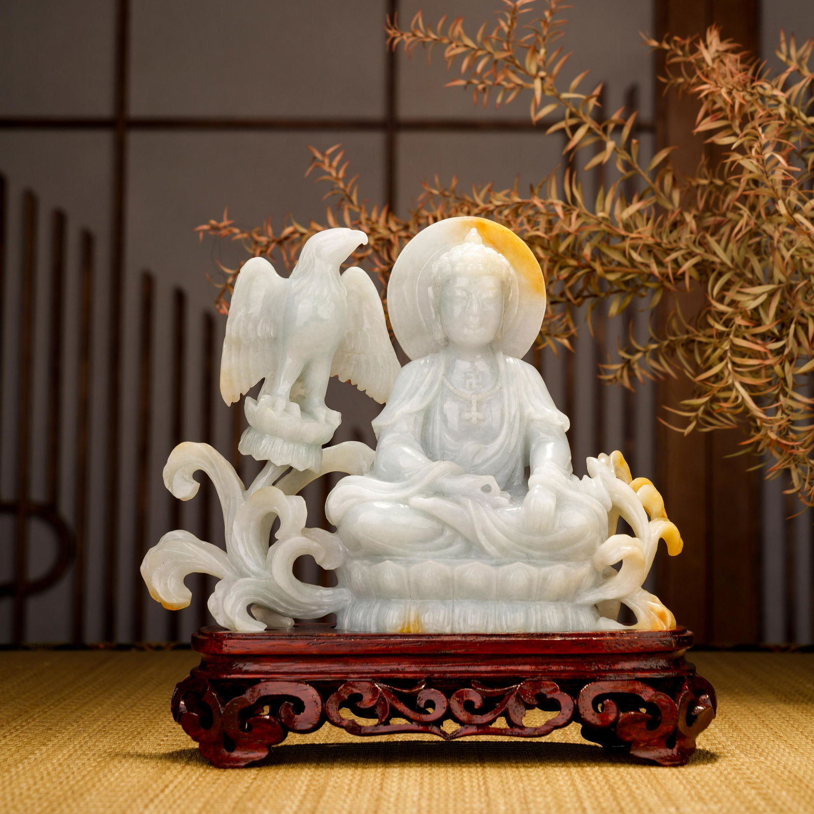 Qing Dynasty Emerald Sakyamuni Haidongqing (1 of 12)