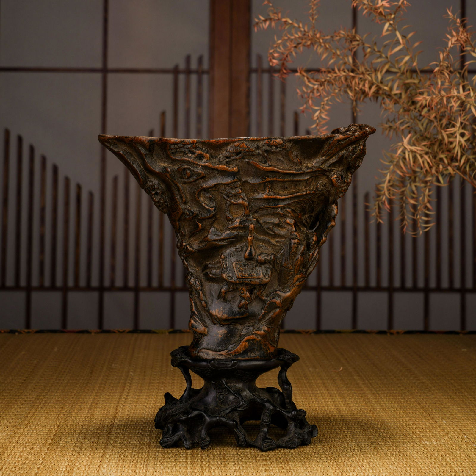 Qing Dynasty Agarwood Character Cup (1 of 11)